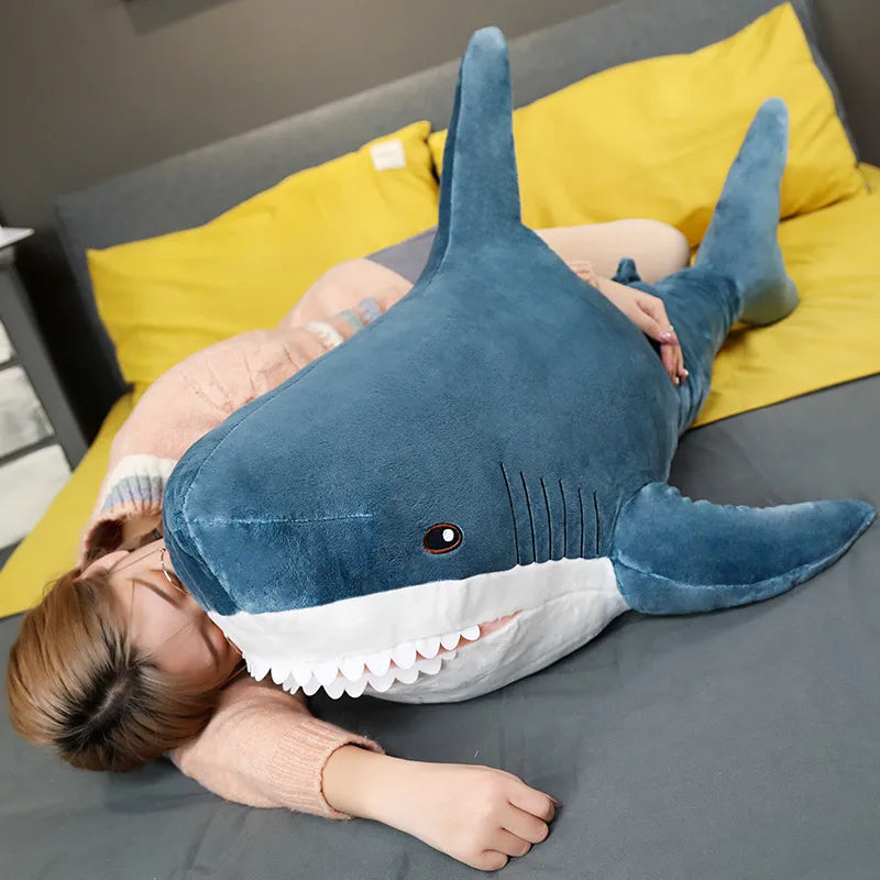 Chubby Giant Shark Stuffed Animal Pillow for Brave Boy s and Girl s R