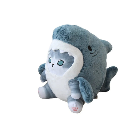 Cute Shark Cat Plush Toy Stuffed Animal Plushies Doll, Gifts for Kids Boys Girls, 13''