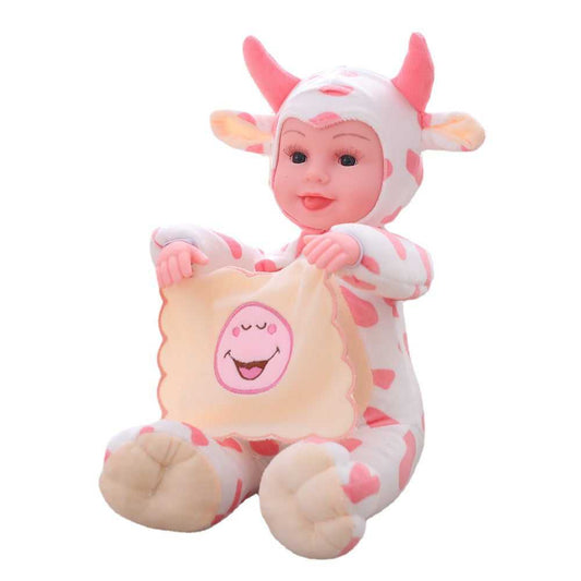 Electric stuffed toy with a doll that can hide and seek