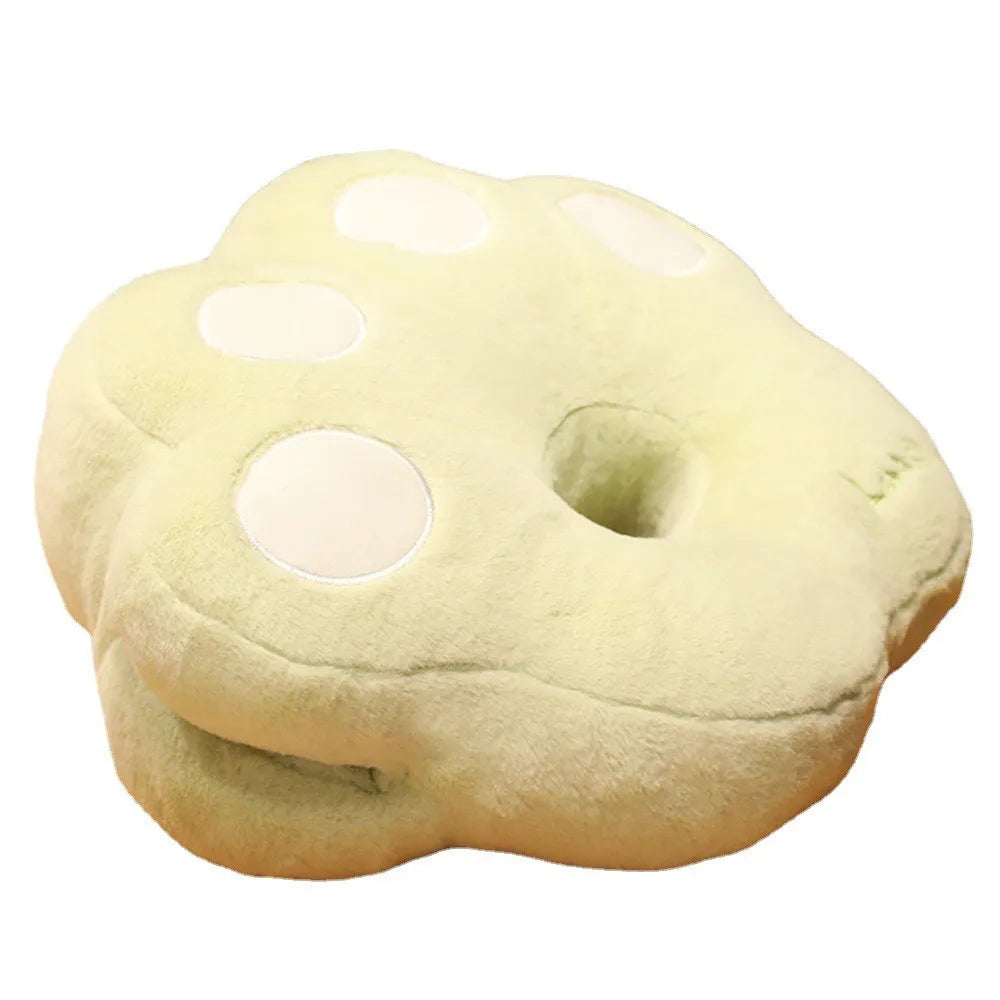 cat paw pillow green