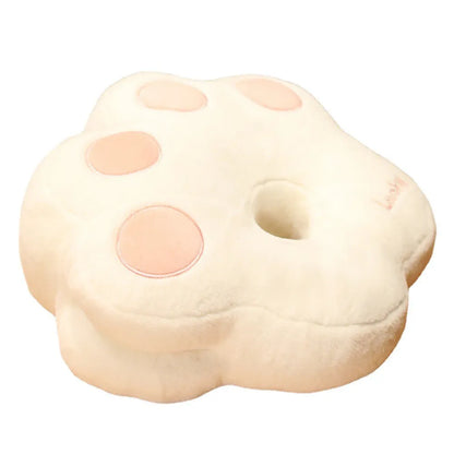 cat paw pillow white